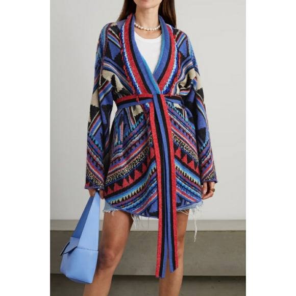 46. Farm Rio Julie Stripes Embroidered Cardigan - Picture 5 of 16